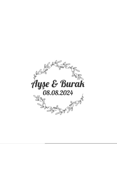 Reysa Tasarım Winter Themed Chic Rectangle Sticker Henna Engagement Wedding 3...