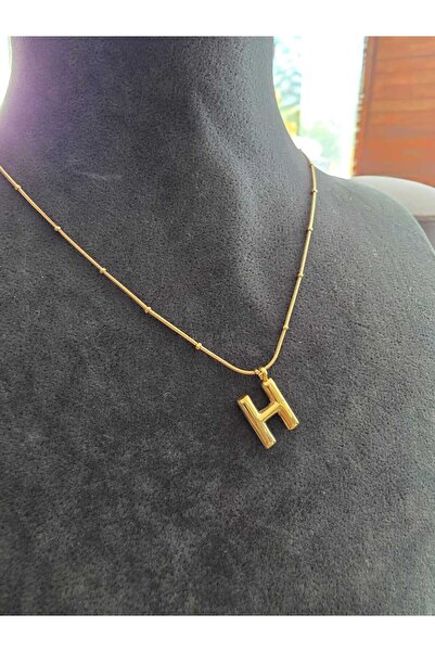 stainless steell قلادة بالون على شكل حرف H من الفولاذ