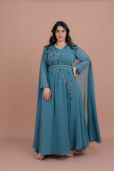 IKKXA Belted Elegant 2-Piece Kaftan