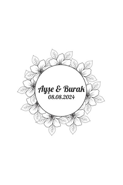 Reysa Tasarım Winter Themed Chic Round Sticker Henna Engagement Wedding 3X3Cm...