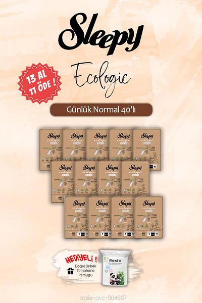Sleepy Normal 40-Pack Ecologic Daily Pad Buy 13 Pay 11, Rosie Gift
