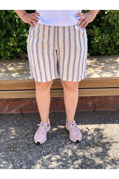 BAKTAGÖR Cotton Linen Shorts (Be Careful of the Thick Line and the Fine Line Color When Choosing)
