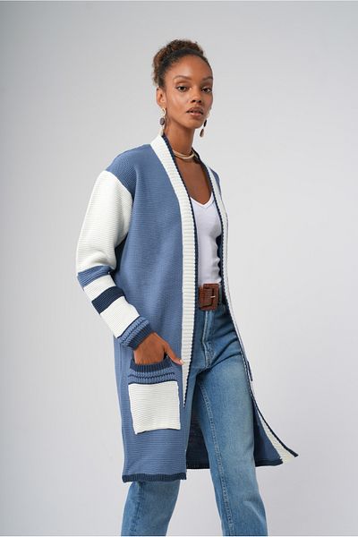 Hopoi Women's Garnished Pocket Cardigan