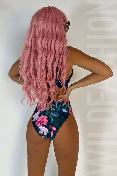 WildFashion Retro 2-piece swimsuit with bustier and high-waisted panties SW2441-51