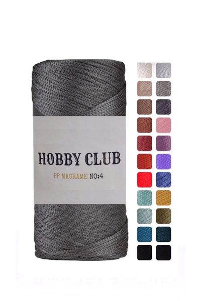 HOBİ Premium 200 Gr 2 mm Polyester Macrame Thread - 230 m Suitable for Supla and Bag Making