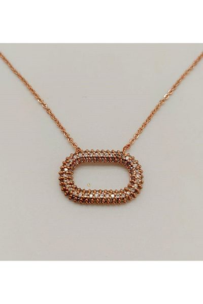 By Piera Pink Steel Necklace
