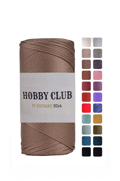 HOBİ Premium 200 Gr 2 mm Polyester Macrame Thread - 230 m Suitable for Supla and Bag Making
