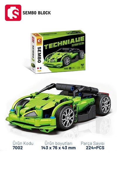 Sembo Block Technic Sports Car Series 7000-7003