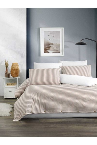 Premium Life Striped Pattern Duvet Cover Set Double