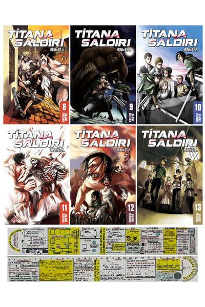 Gerekli Şeyler Yayıncılık Titana Saldırı 8-9-10-11-12-13. Ciltler Manga Seti ...