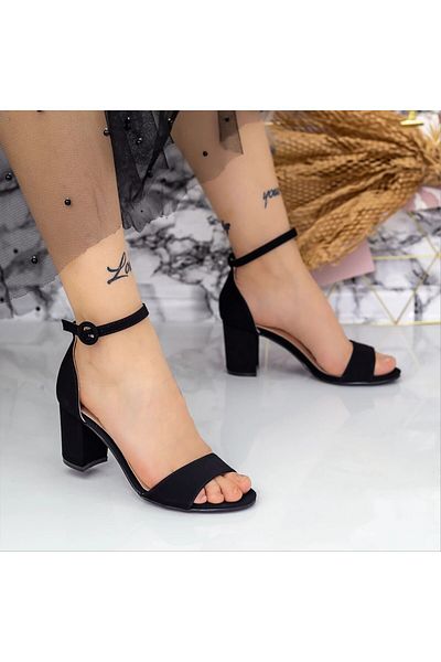 Kalapod Sandale dama negre din material textil Essera