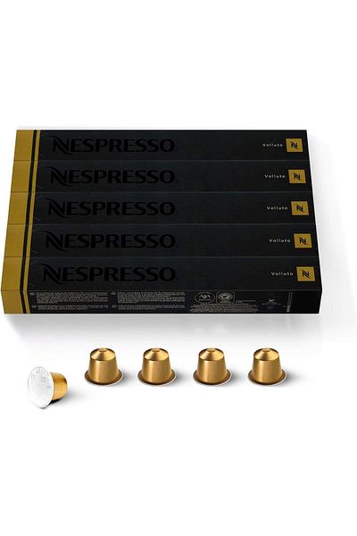 Nespresso Capsules Original Line Stocking Stuffers, Volluto, Mild Roast Espresso Coffee, 50-count Co