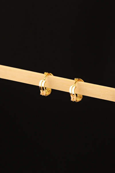 Çgk Çiğdem Gürel Kuyumculuk 14 Ayar Zikzak Ajda 2 Sıra Altın Küpe