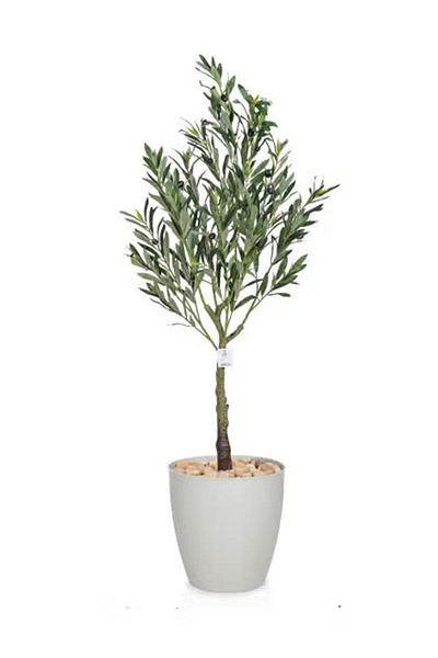 co arma Artificial olive tree with plastic stand, 130 cm high