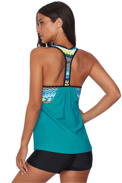 WildFashion 2-piece tankini swimsuit with tank top SW618-1112
