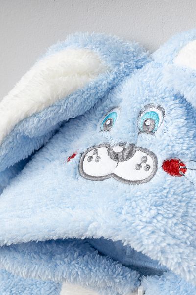 Teddy Pie Cute Rabbit Patterned Hooded Jumpsuit