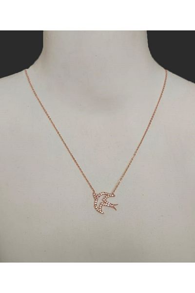 By Piera Pink Steel Necklace