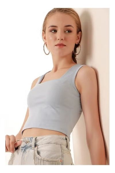 Generic Light Blue Crop Top