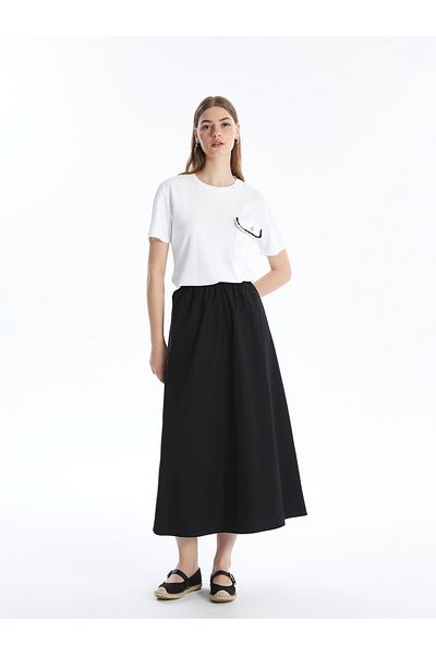 LC Waikiki Women's Flared Skirt with Elastic Waist