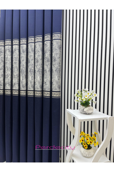 PERDECITY Hermes темно-синя панельна штора 1x3 з щільними складками [ОДНОКРИЛА] додасть елегантності вашому дому