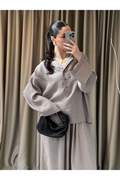 LUUNA STORE بدلة بياقة بولو