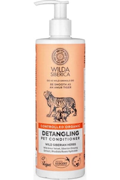 WILDA SIBERICA بلسم فك تشابك شعر الحيوانات الأليفة، عضوي، طبيعي ونباتي، 400 مل