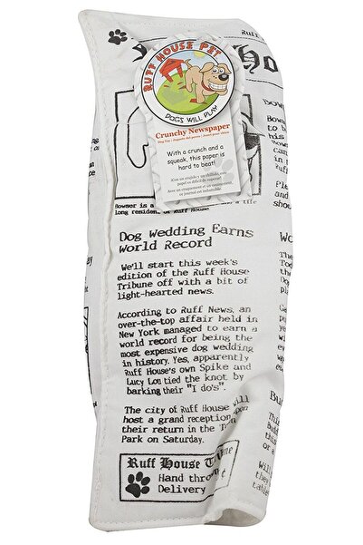 Petmate لعبة الكلاب من Ruff House Pet مع صرير من صحيفة