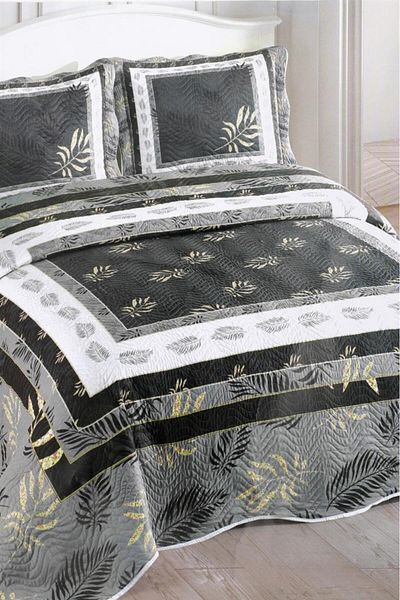 Çeyiz Diyarı Camelia Printed Quilted Double Bedspread