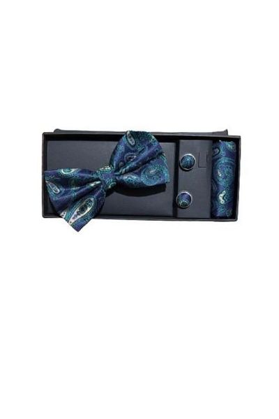 OEM Men's Bow Tie/Handkerchief/Button Set