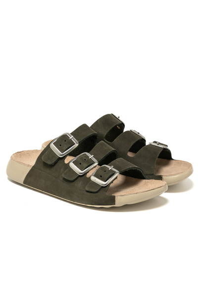 John May Women / Girls Slippers Mar-25Y-050-P29 John May Khaki Nubuck