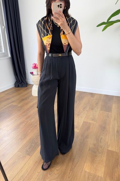BİRCANÇİL Kolla Black Premium Pleated Trousers