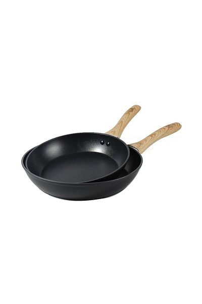 Chefline مقلاة غير لاصقة من الألومنيوم المطروق 22 سم + 24 سم 1758
