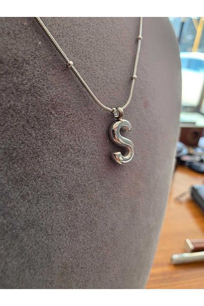 stainless steell Steel S Letter Balloon Necklace