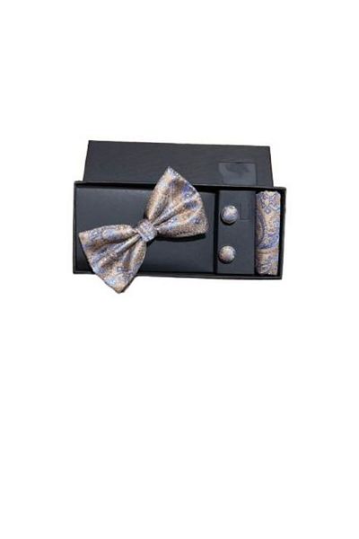 OEM Men's Bow Tie/Handkerchief/Button Set