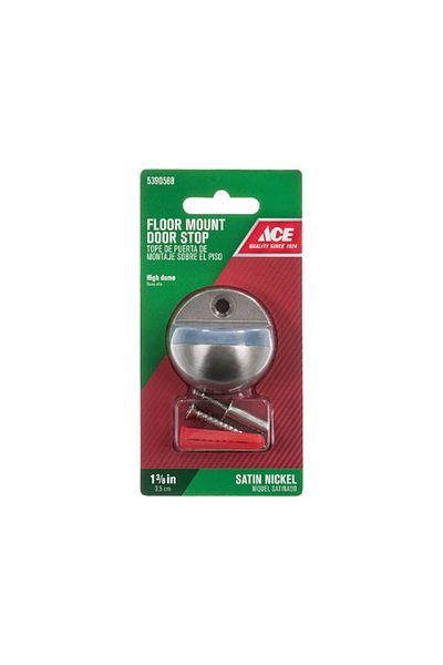 ACE Floor Mount Door Stop Satin Nickel 3.5cm