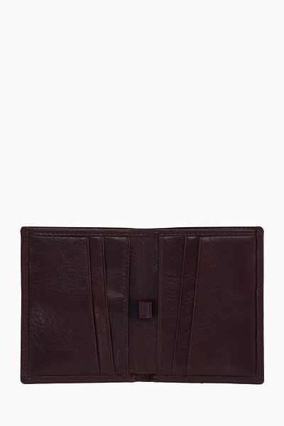 DAMY Genuine Leather Vertical Men's Wallet - Credit Card Holder, Paper Money Compartment Wallet 216 - Brown