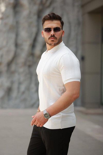 Aymood Men's Nurse Collar Short Sleeve T-Shirt