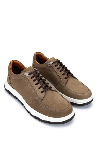 Tamer Tanca Men's Genuine Leather Mink Nubuck Casual Shoes