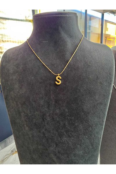 stainless steell Steel S Letter Balloon Necklace
