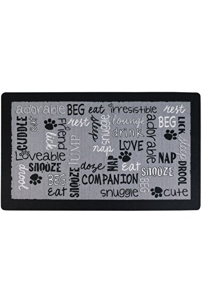 Drymate سجادات للكلاب والقطط من الكتان الأسود 12 × 20 بوصة / 30 × 50
