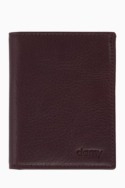 DAMY Genuine Leather Vertical Men's Wallet - Credit Card Holder, Paper Money Compartment Wallet 216 - Brown