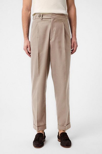 Antioch Beige Italian Cut High Waist Men's Trousers