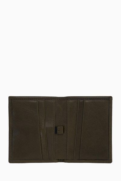 DAMY Genuine Leather Vertical Men's Wallet - Credit Card Holder, Paper Money Compartment Wallet 216 - Khaki