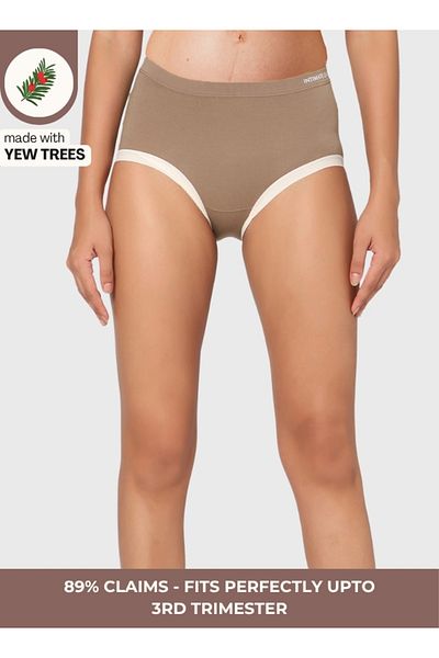 Intimate Queen Yew Tree Bae Maternity Briefs – Silky Soft, Antibacterial Calm, Full-Coverage Comfort