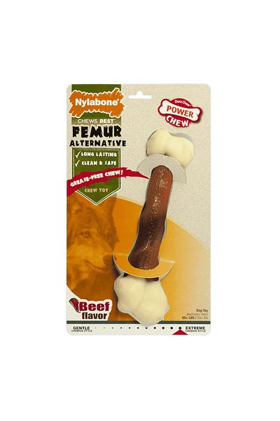 Nylabone Nylabone Power Chew Animal Part Alternative Femur Beef Large