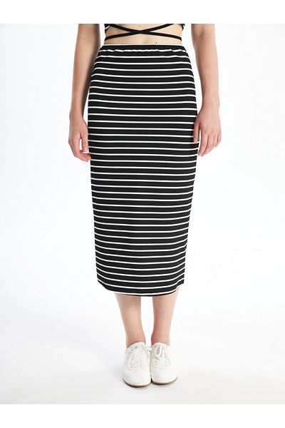 LC Waikiki Slim Fit Striped Women's Skirt