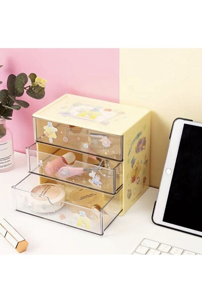 AboutThePerfect Sevimli Çekmeceli Düzenleyici, Renkli ve Kullanışlı Organizatör