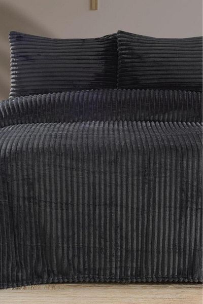 Çeyiz Diyarı Amila Double 220X240 cm Bedspread Anthracite
