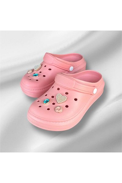 AkınalBella Women's Stone Salmon Closed Front Slippers Sandals