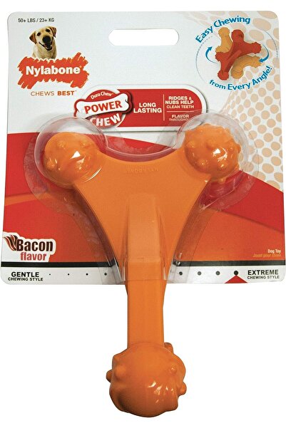 Nylabone علكات نايلون باور تشو أكسيس بون، بيكون سوبر